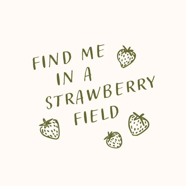 Servietten Find me in a strawberry field