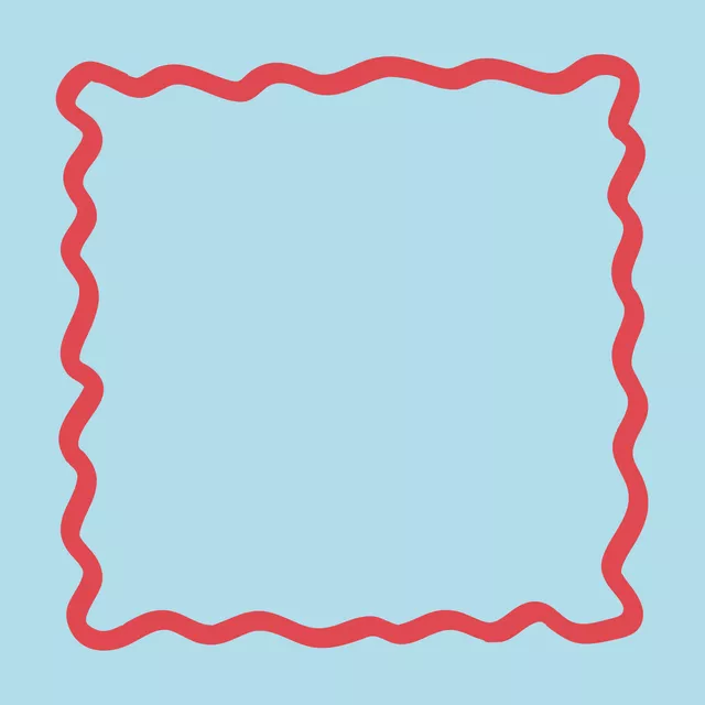 Servietten Wellenrand Blue Red