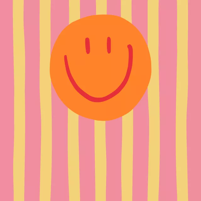 Kissen Smile Stripes altrosa