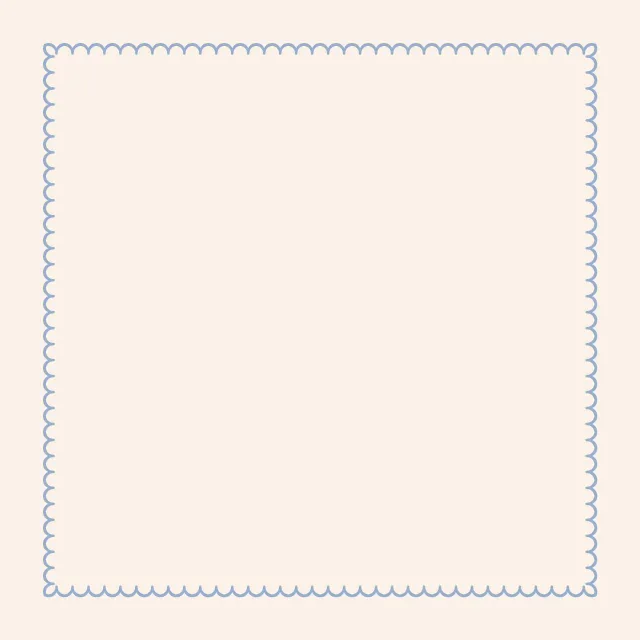 Tischdecke Scandi Folk Blumen Blau