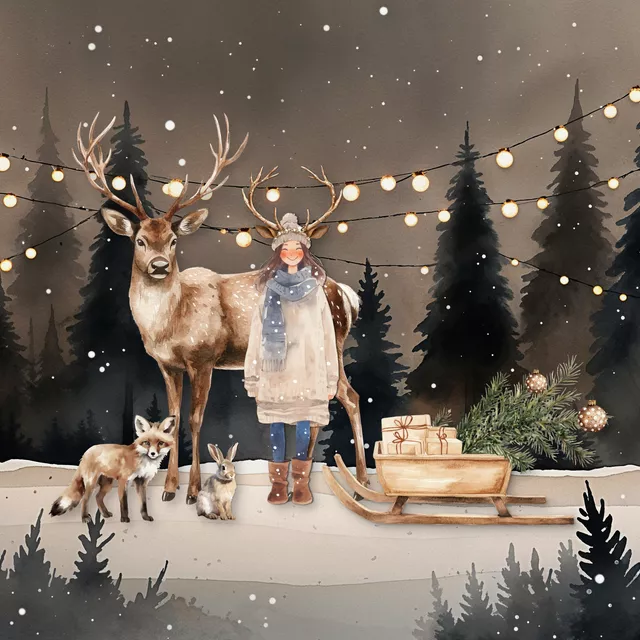 Kissen Cozy XMas Waldweihnachten