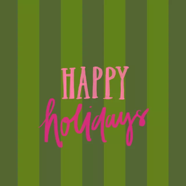 Kissen Happy Holidays grün