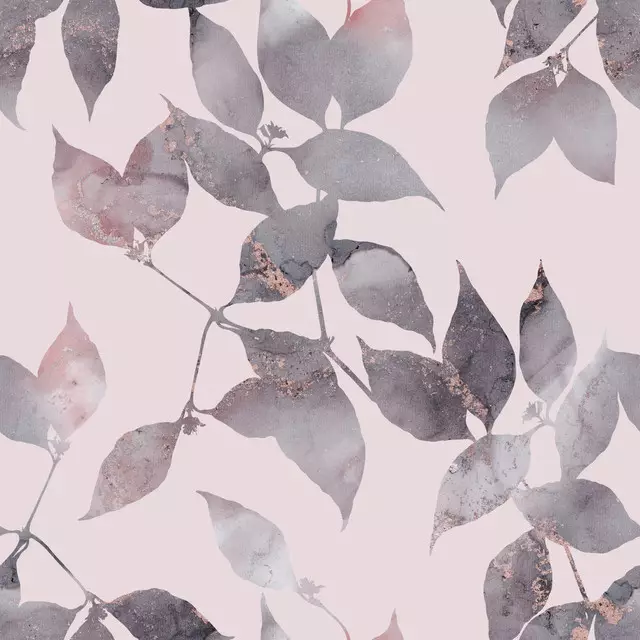 Kissen Rosa Blattmuster