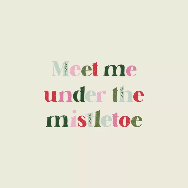 Geschirrtuch Under The Mistletoe Weiß