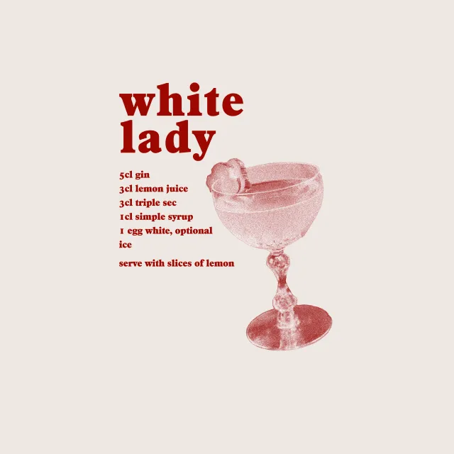 Servietten Cocktail White Lady