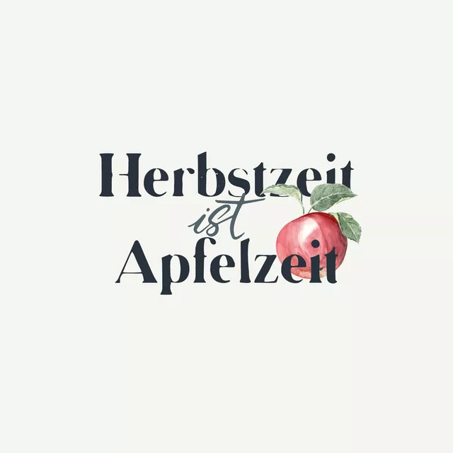 Kissen Herbstzeit Apfelzeit offwhite