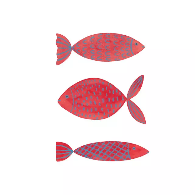 Tischset Rote Fische