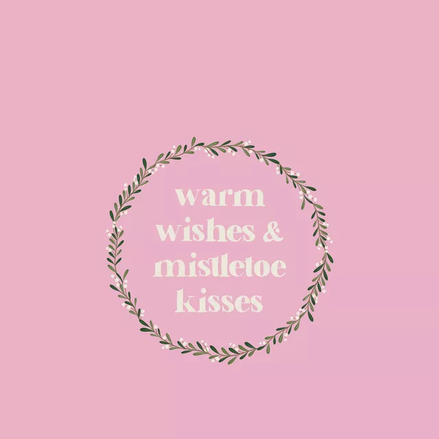 Tischset Warm Wishes Kranz Pink
