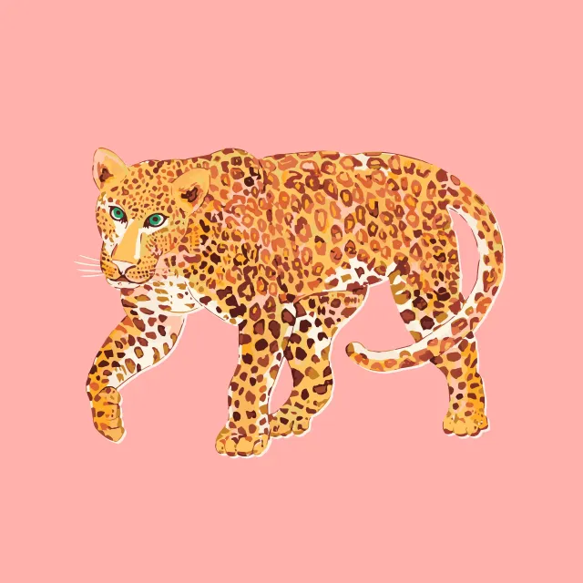 Kissen Jungle Leopard pink