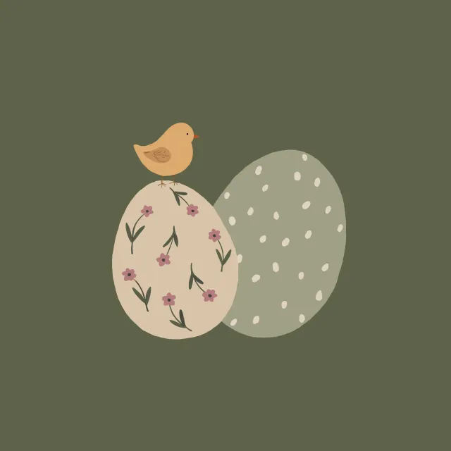 Geschirrtücher Ostereier Küken grün