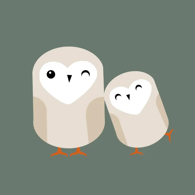 Servietten Schleiereule Grün