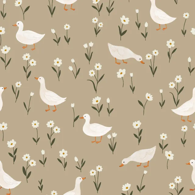 Raffrollo Enten Frühling