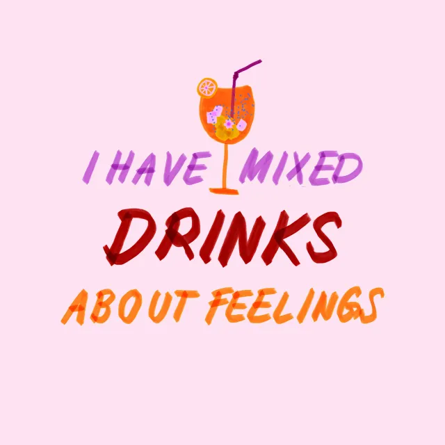 Bodenkissen Mixed Drinks Typo