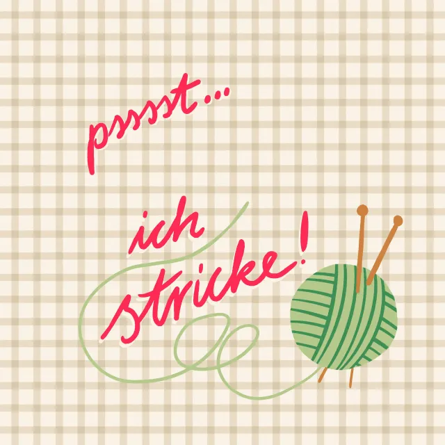 Kissen Pssst ich stricke