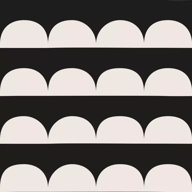 Sitzkissen Boho Waves black