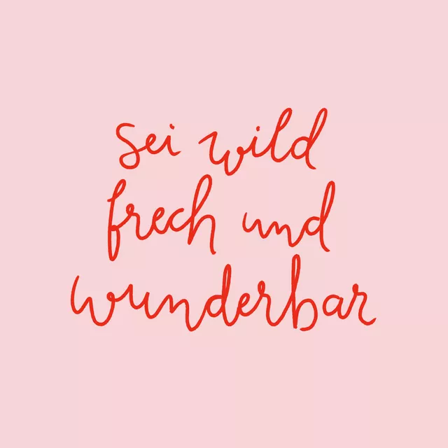 Kissen wild frech wunderbar rosa