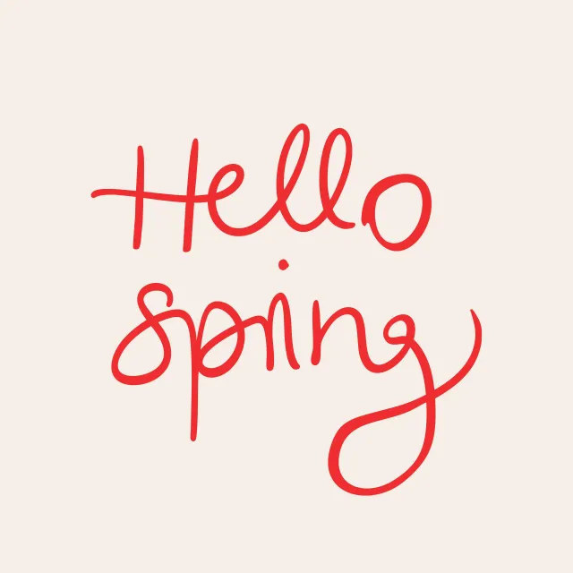 Servietten Hello Spring beige red