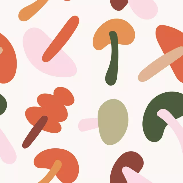 Kissen Pattern Mushrooms