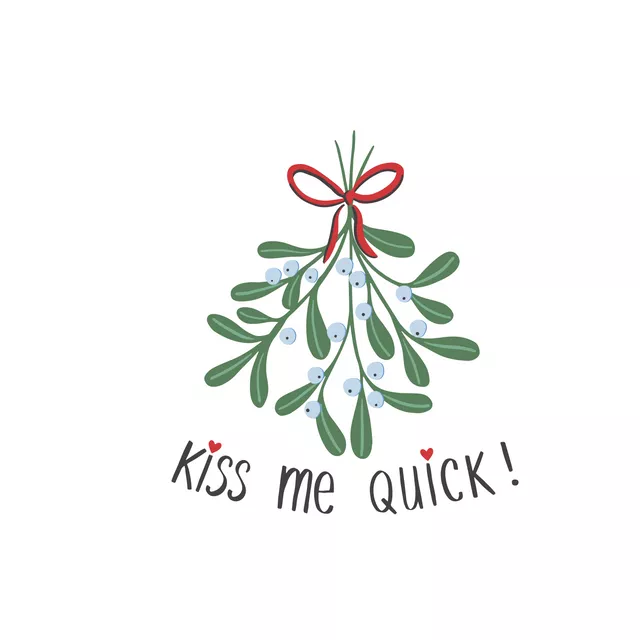 Tischset Kiss Me Quick – Weiß