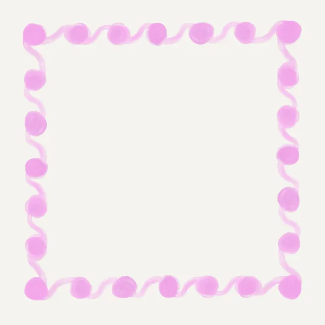 Servietten Punkterahmen Kreide Pink