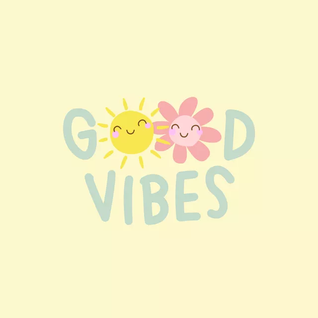 Kissen Good vibes - gelb