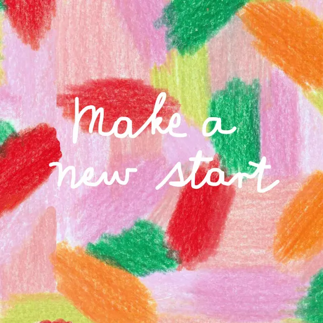 Kissen Make a new start