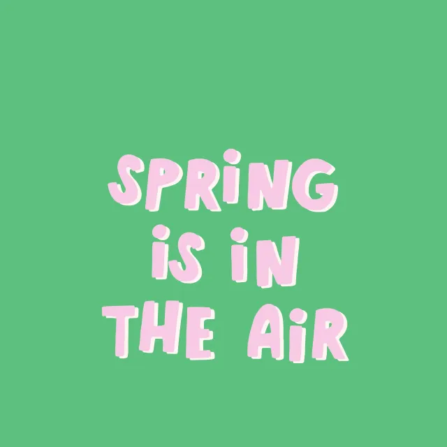 Kissen Spring is in The Air Grün