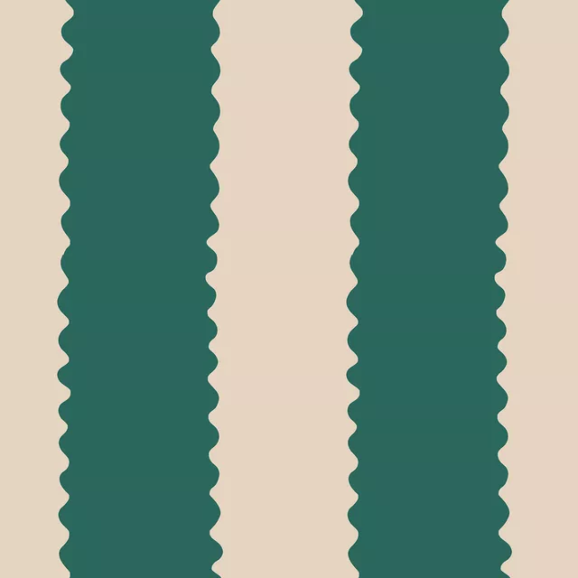 Kissen Streifen Wellen grün