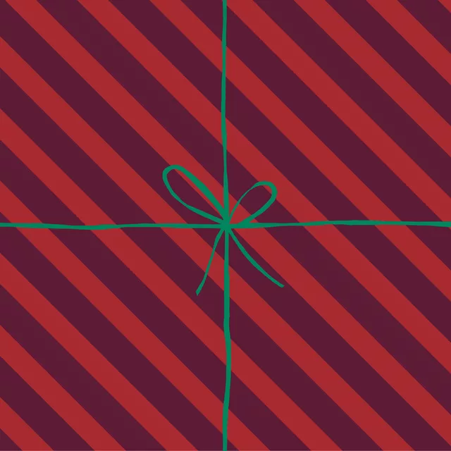 Tischläufer Geschenk Burgund Rot Striped