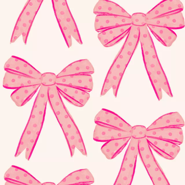 Kissen Schleifen Allover rosa