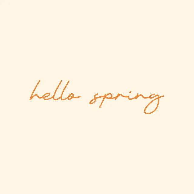 Kissen Hello Spring Lettering orange
