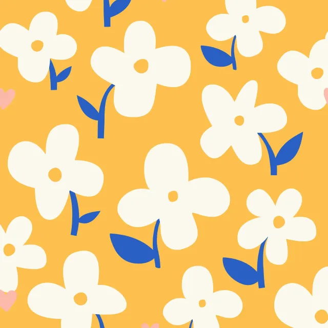 Sitzkissen Blumen Muster abstrakt Gelb