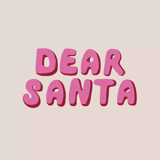 Kissen Dear Santa pink