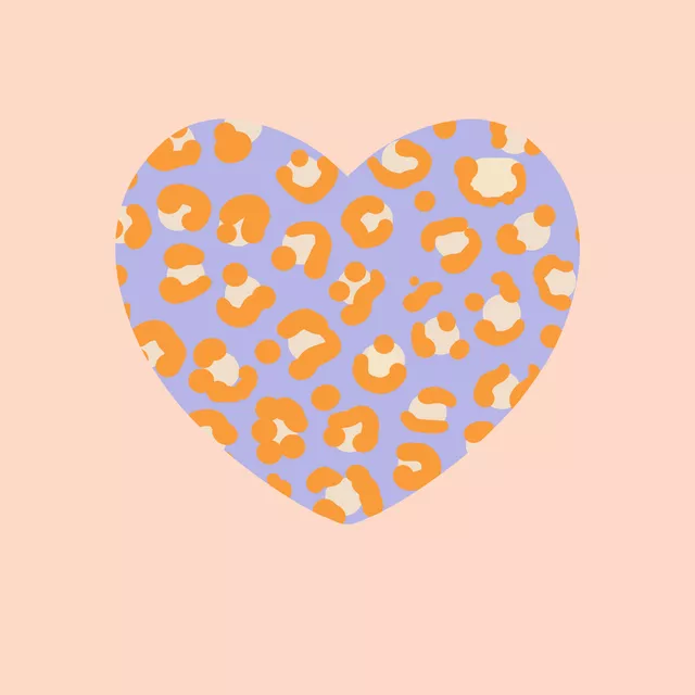 Kissen Leolove lila-orange