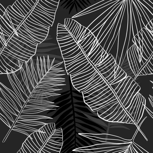 Bankauflage Tropicalia Regenwald Schwarz