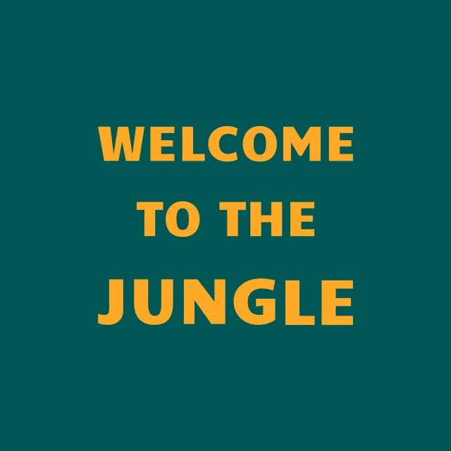 Kissen Welcome to the Jungle emerald