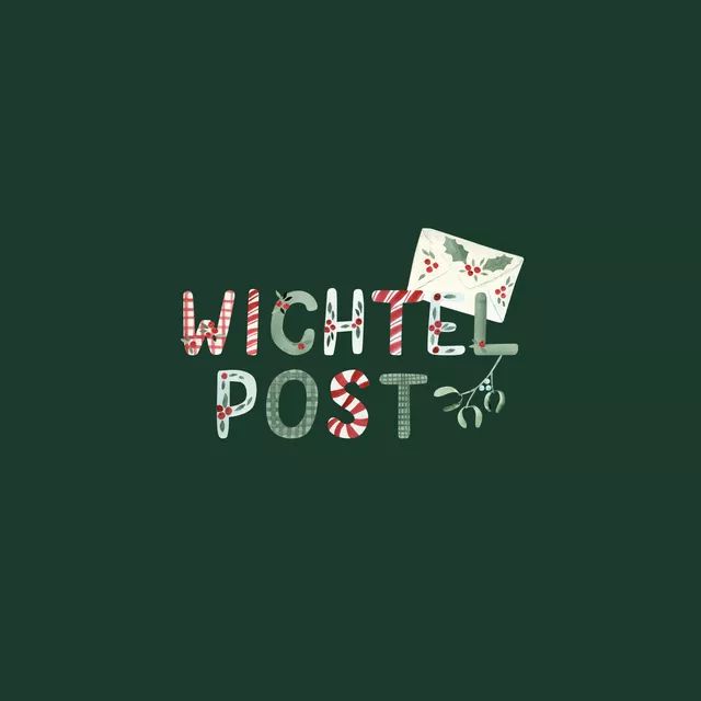 Kissen Wichtelpost tannengrün