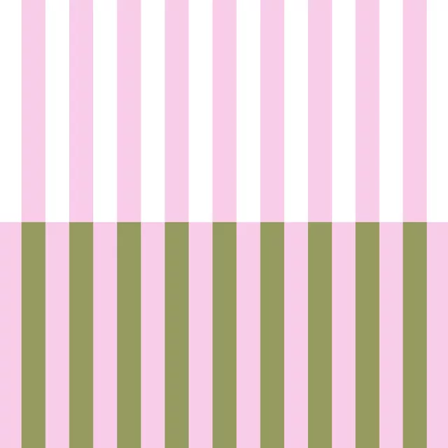 Kissen Streifen rosa und grün