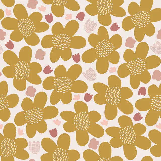Kissen Retro Blumenmuster