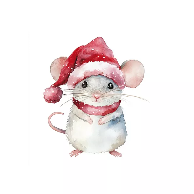 Sitzkissen Weihnachtsmann Maus