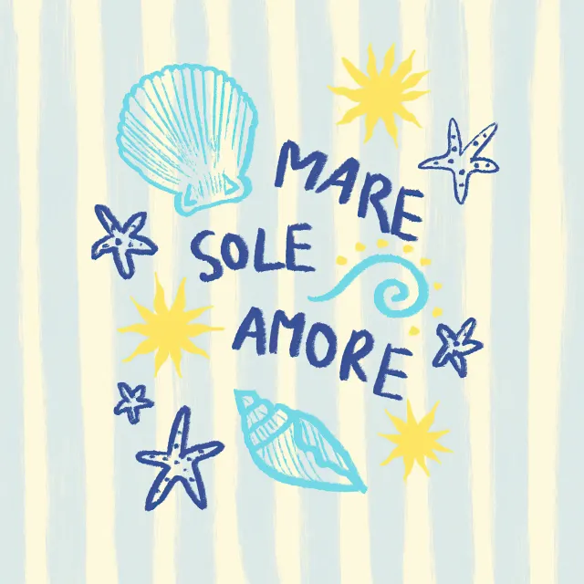 Sitzkissen Mare Sole Amore Streifen