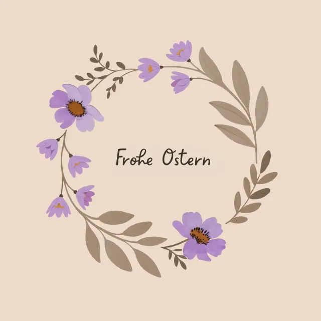 Servietten Kranz frohe Ostern