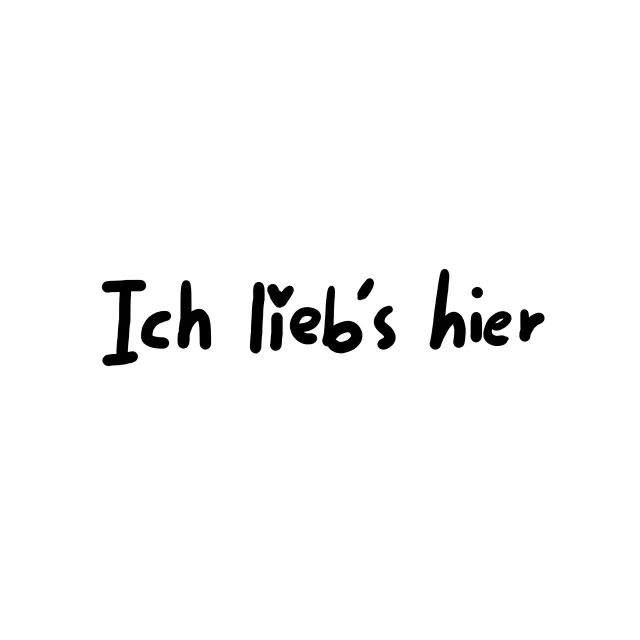 Kissen Liebs hier s/w