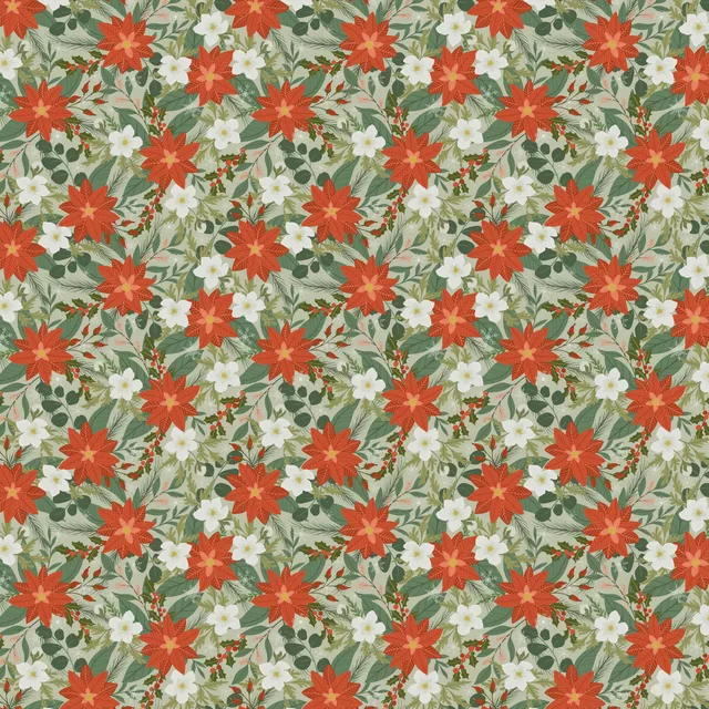 Geschirrtücher Weihnachtsblumen Grün