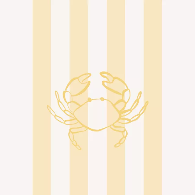 Tischset Krabbe Streifen Buttermilk