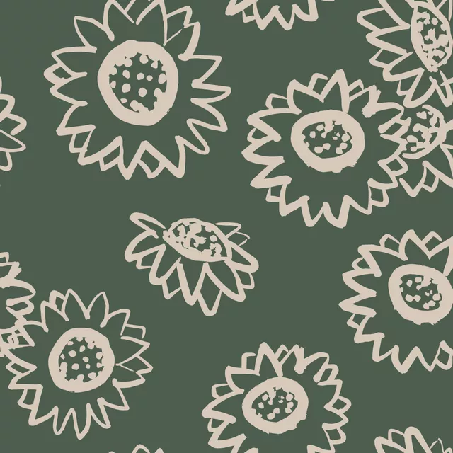 Tischdecke Sonnenblume Grün