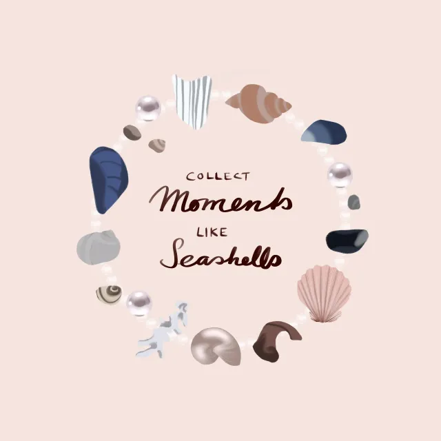 Kissen Muschel Kreis Typo Sand