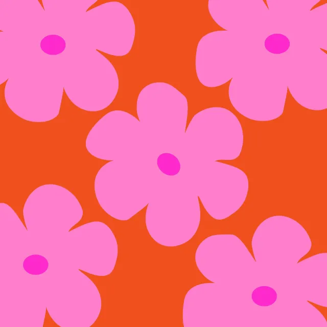 Kissen Sommerblumen Pink Orange