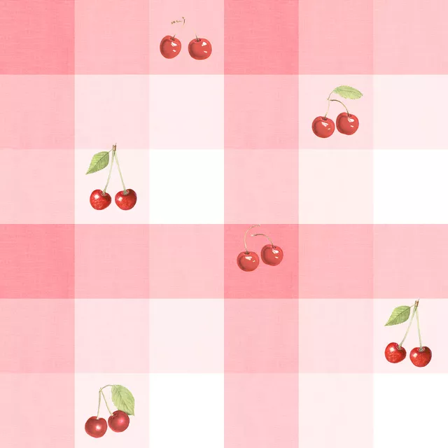 Bankauflage Vintage Cherry Gingham IV