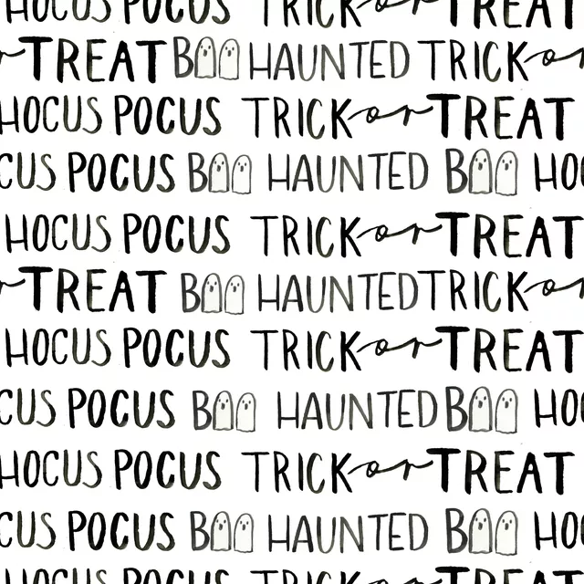 Tischset Halloween Lettering Pattern